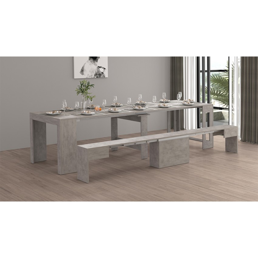 Extendable bench 66 to 290cm Web Furniture Pratika A — 2