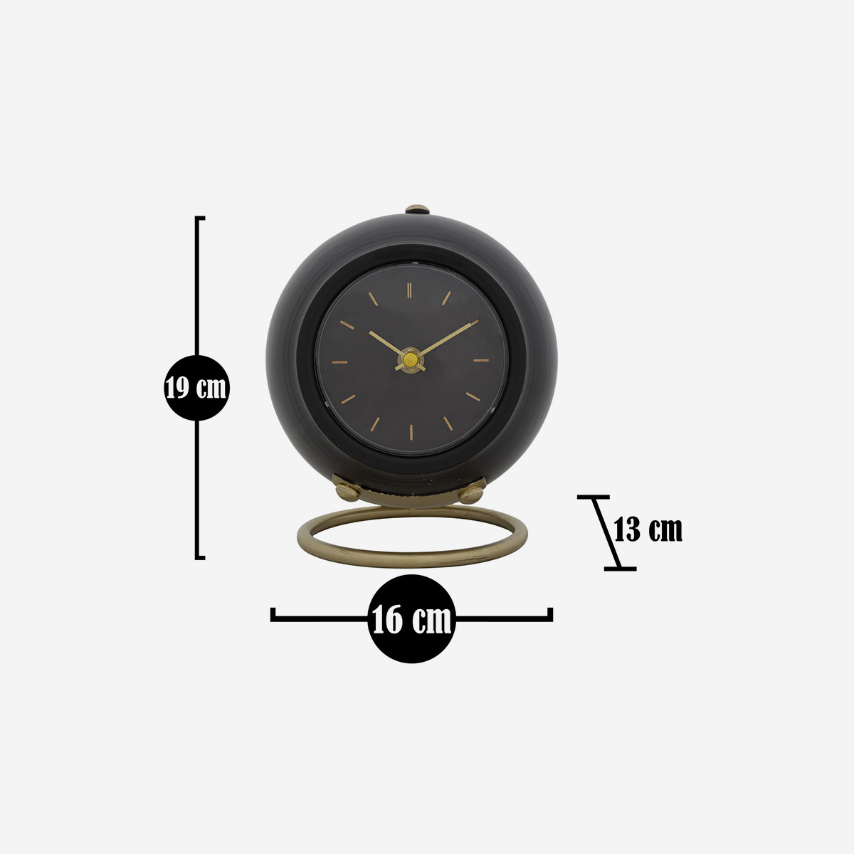 Ball Round Table Clock in Metal and Plastic Mauro Ferretti — 3