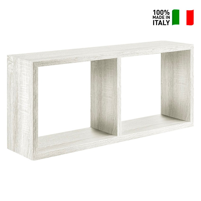 Morgana Maxi Modern Rectangular Wall Cube Shelf with 2 Compartments — 2