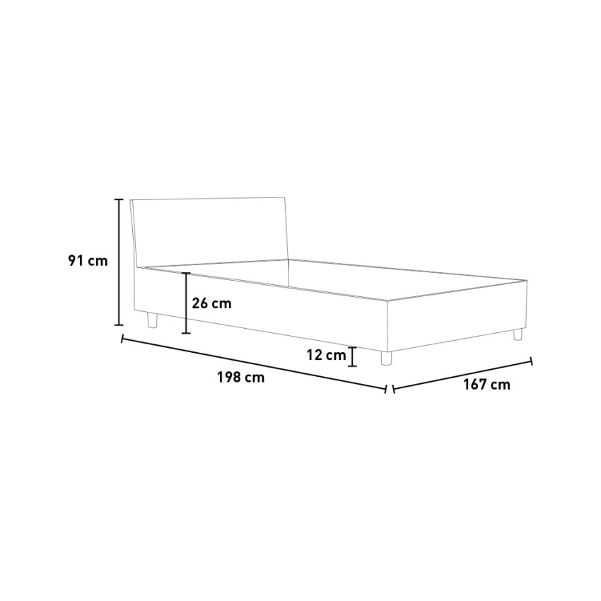 Demas Nod Double Bed with Storage 160x190 Oak Finish — 4