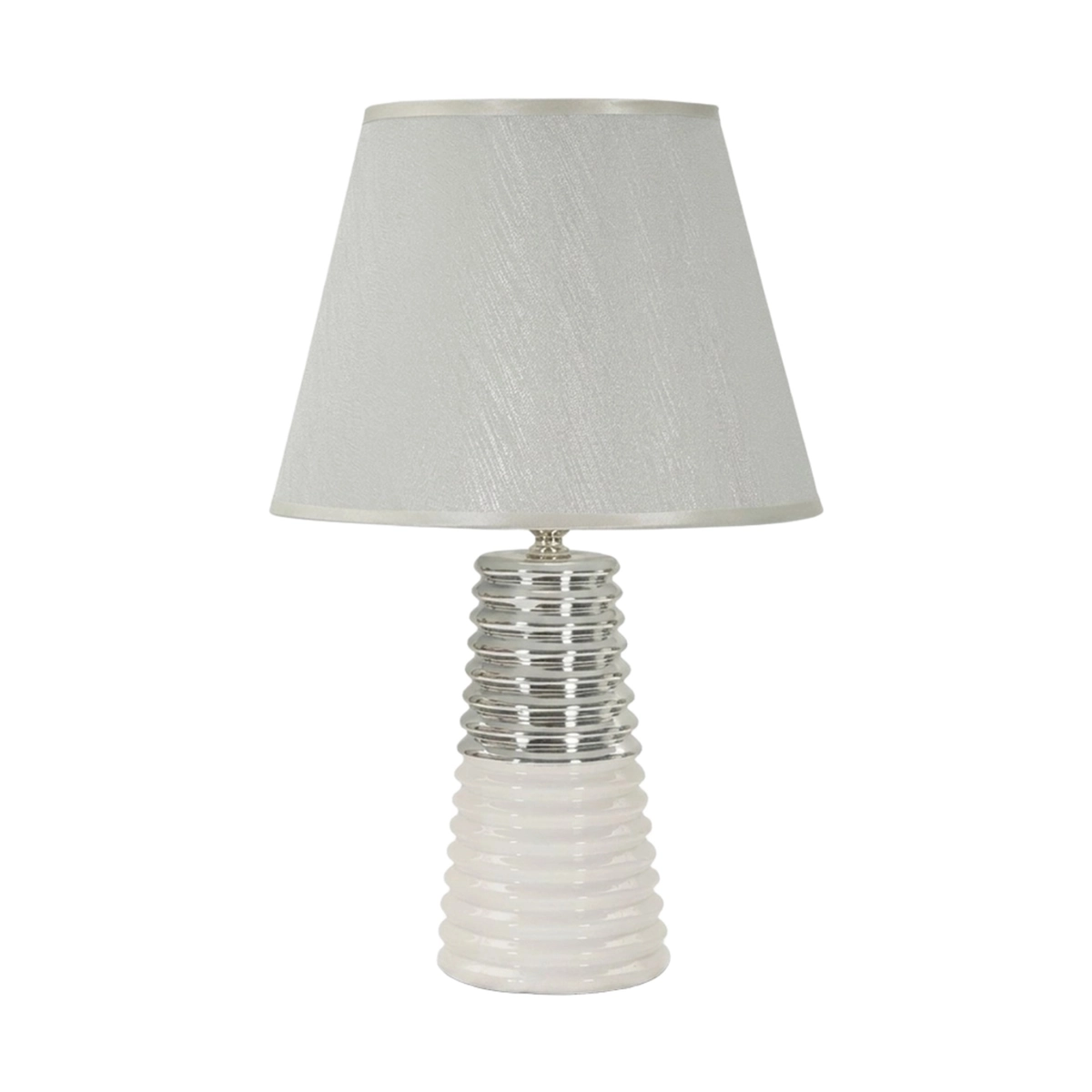 Candela Table Lamp in Ceramica with Fabric Shade — 1