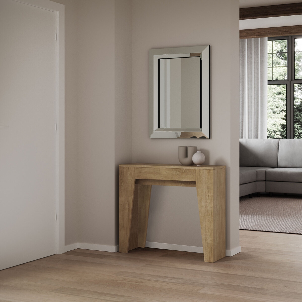 Modern Extendable Console Table for Hallway Living Room 90x25-181 cm Narrow — 3