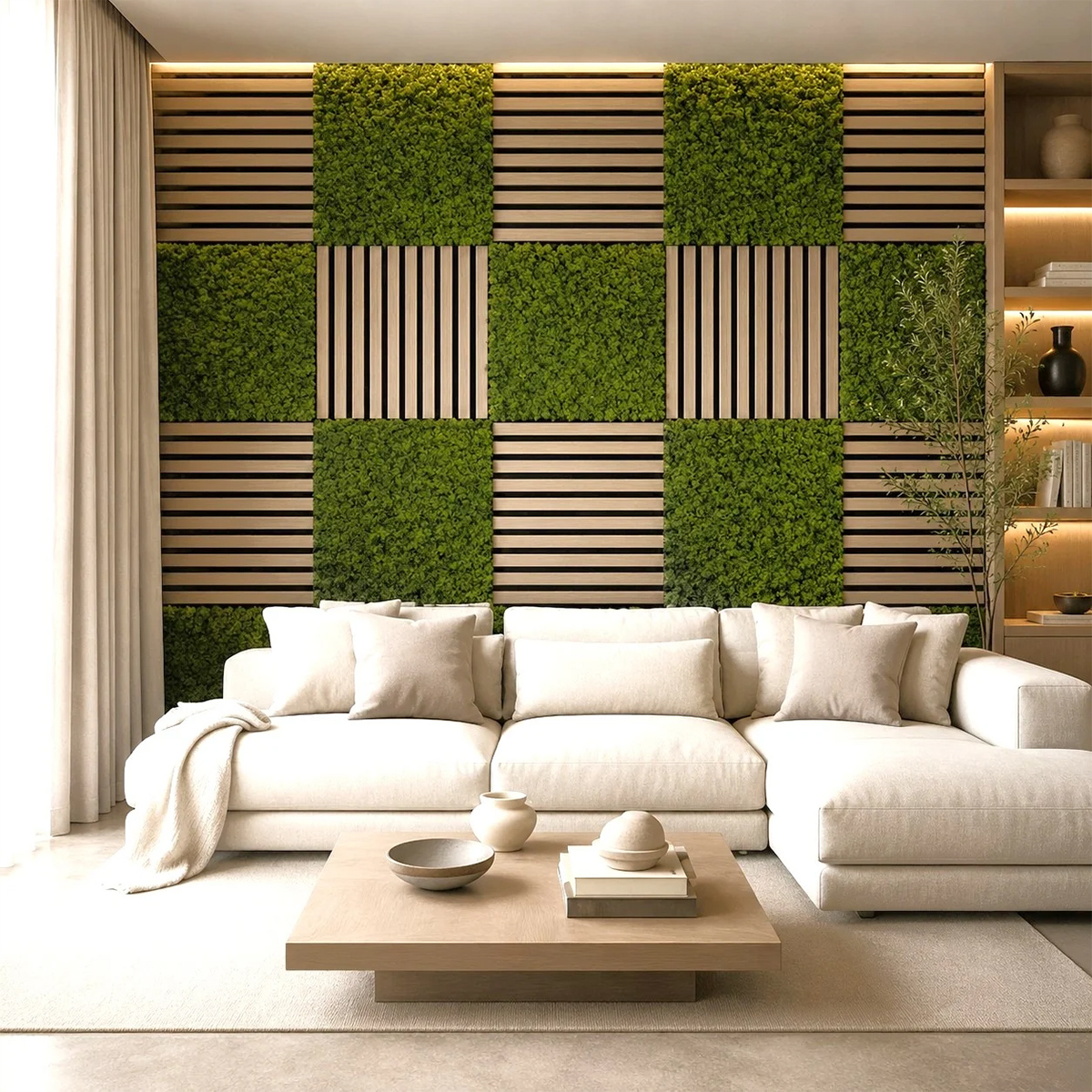 Decorative synthetic moss acoustic panels Stark — 2