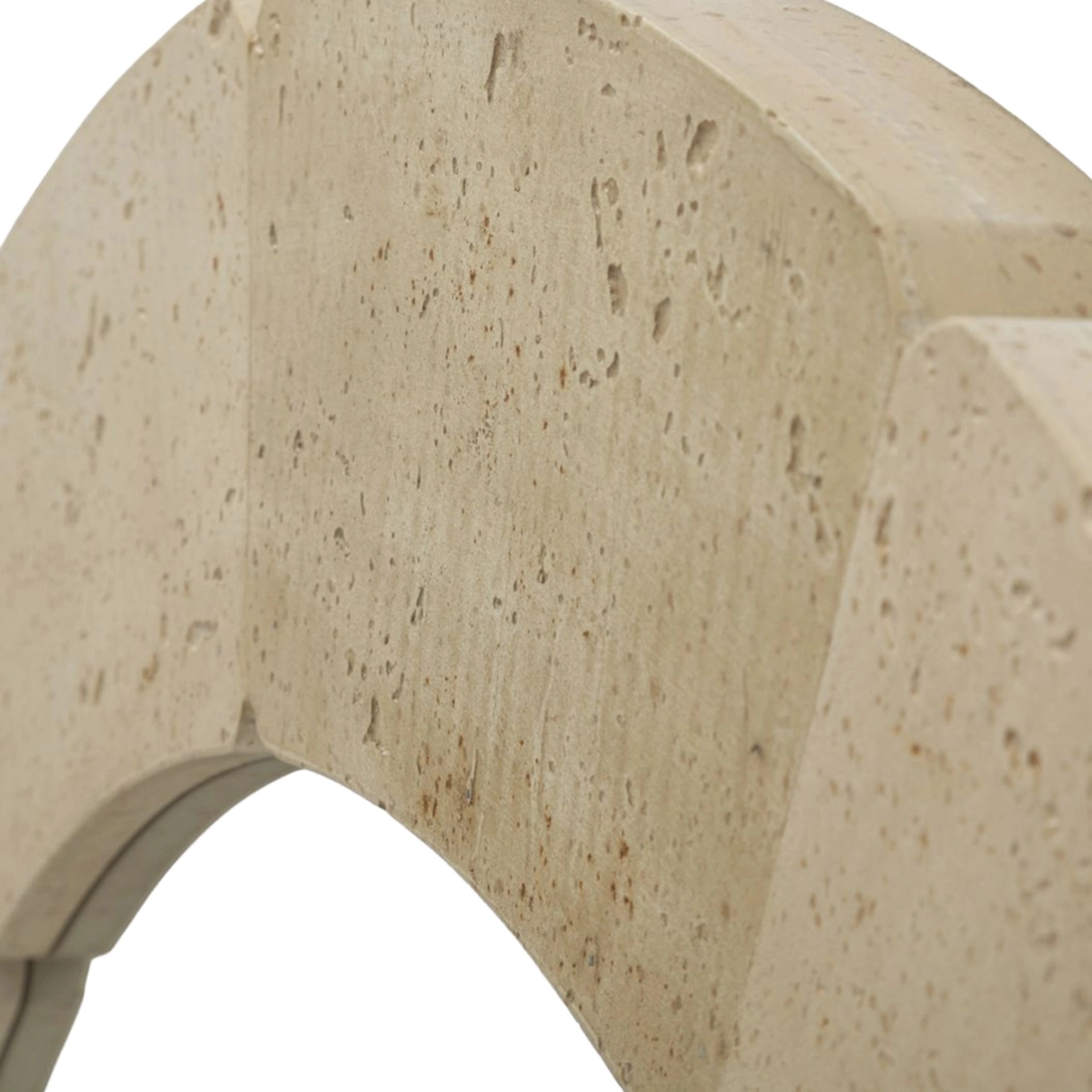 Round Wall Mirror Stone Effect 90cm Sculpted Stone — 6