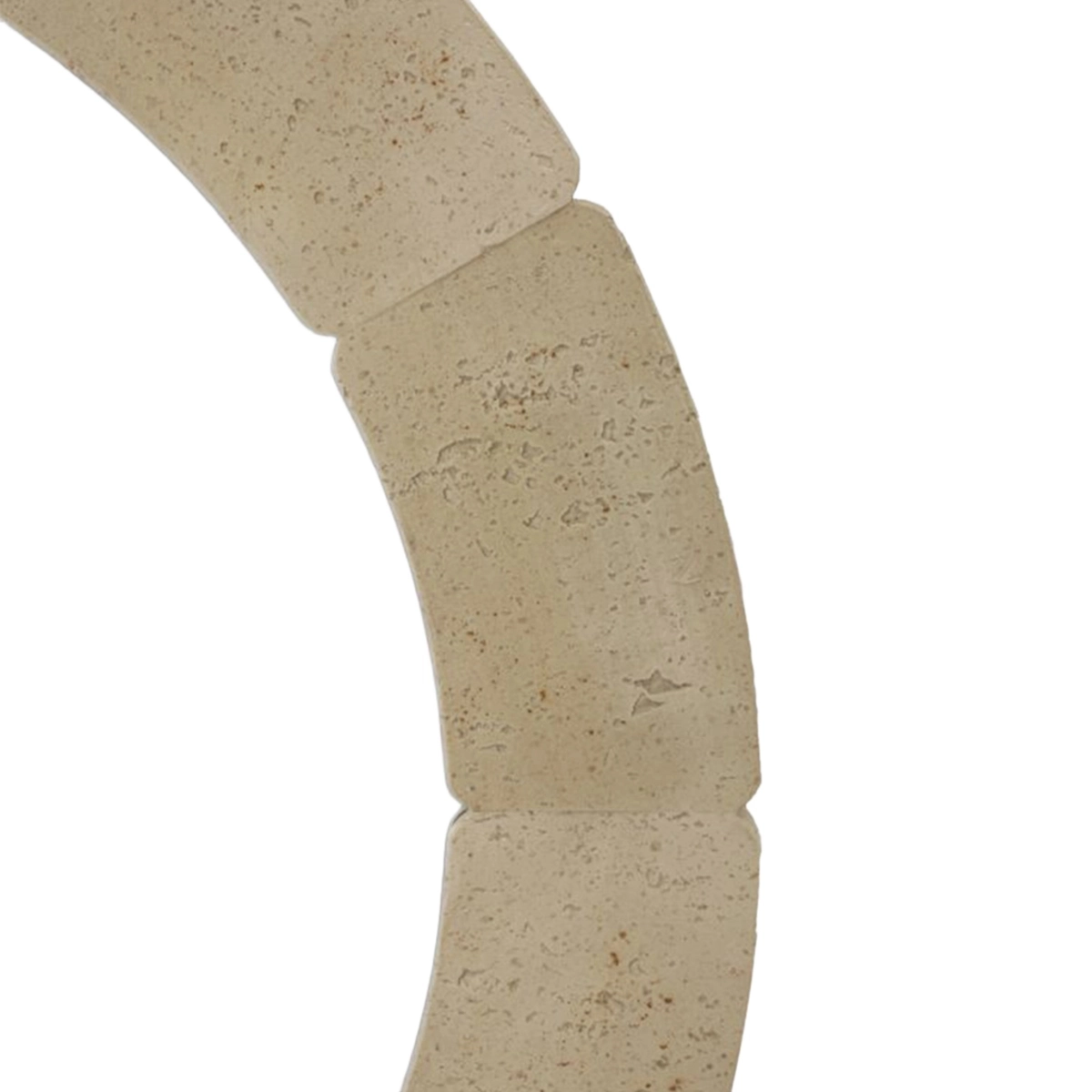 Round Wall Mirror Stone Effect 90cm Sculpted Stone — 5