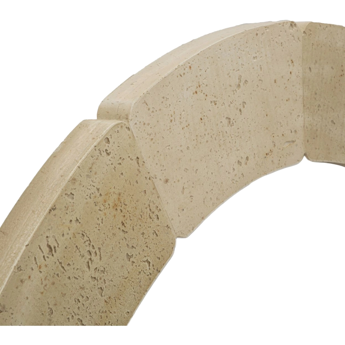 Round Wall Mirror Stone Effect 90cm Sculpted Stone — 4