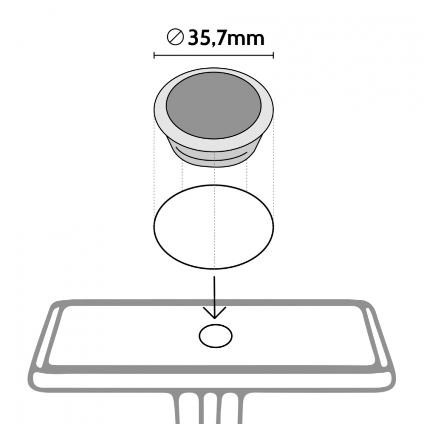 Square Outdoor Bar Table 70x70 Grand Soleil Zavor in Polipropilene — 4