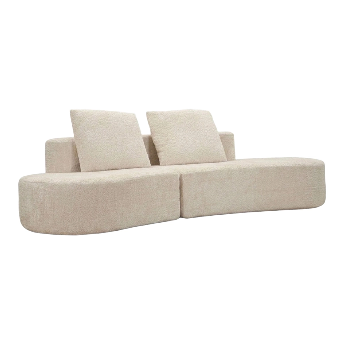 Island Modern 3 Seater Bouclé Sofa 238 cm Mauro Ferretti — 1