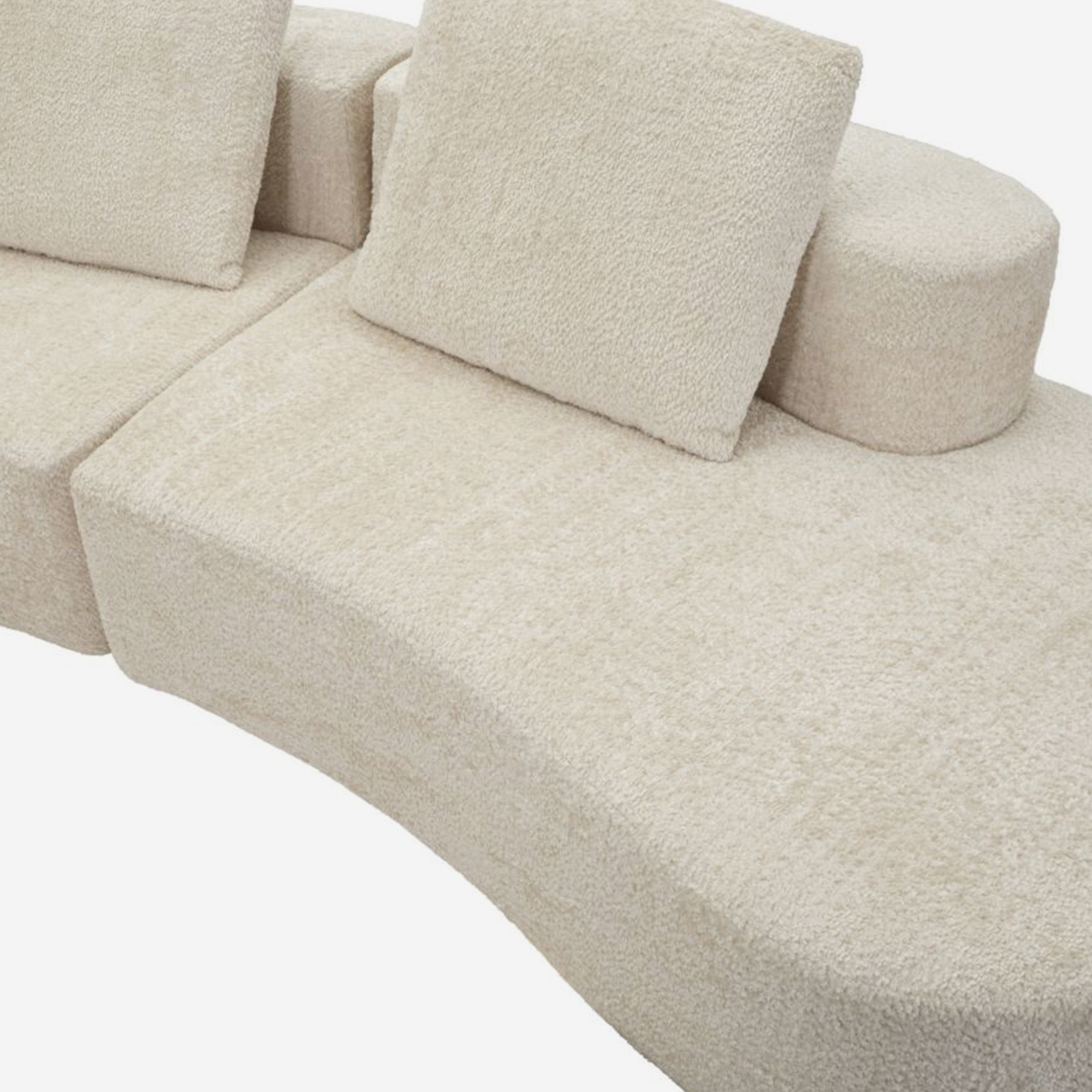 Island Modern 3 Seater Bouclé Sofa 238 cm Mauro Ferretti — 5