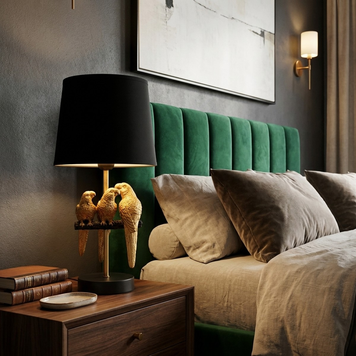Table Lamp with Fabric Lampshade Pappagalli 40 — 2