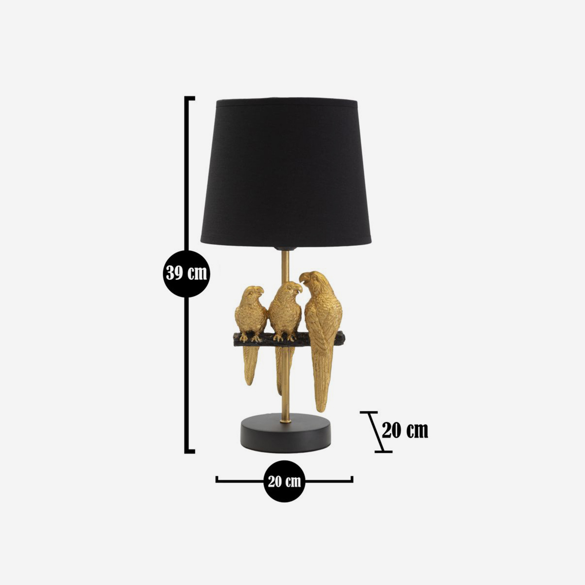 Table Lamp with Fabric Lampshade Pappagalli 40 — 3