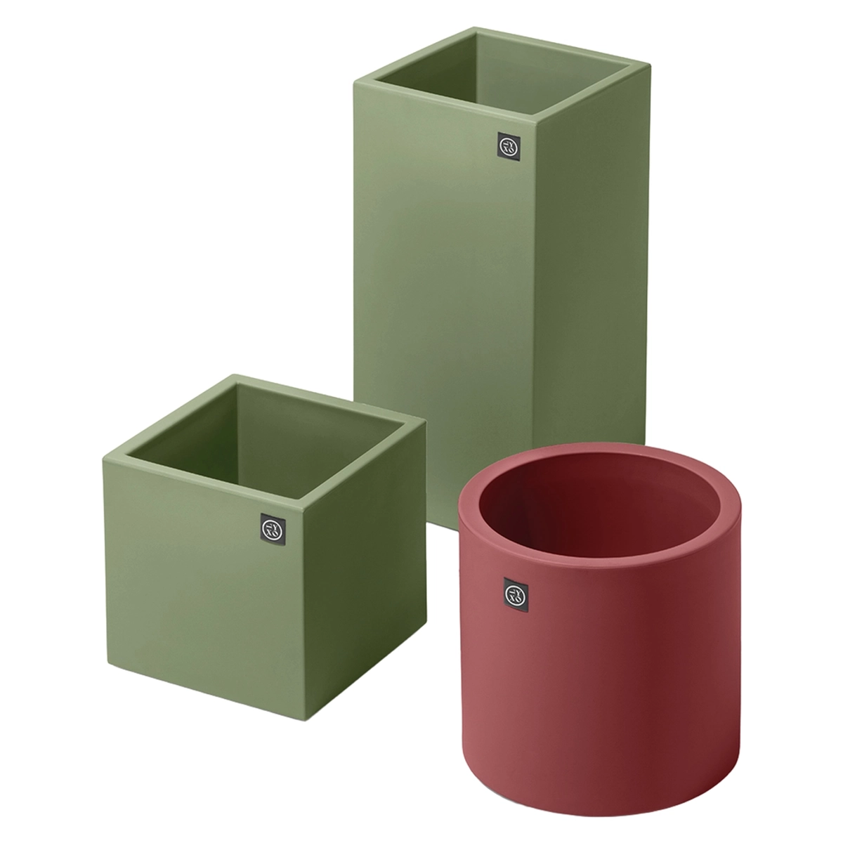 Tall Square Outdoor Planter in Polyethylene Loto LYXO 85 cm — 2