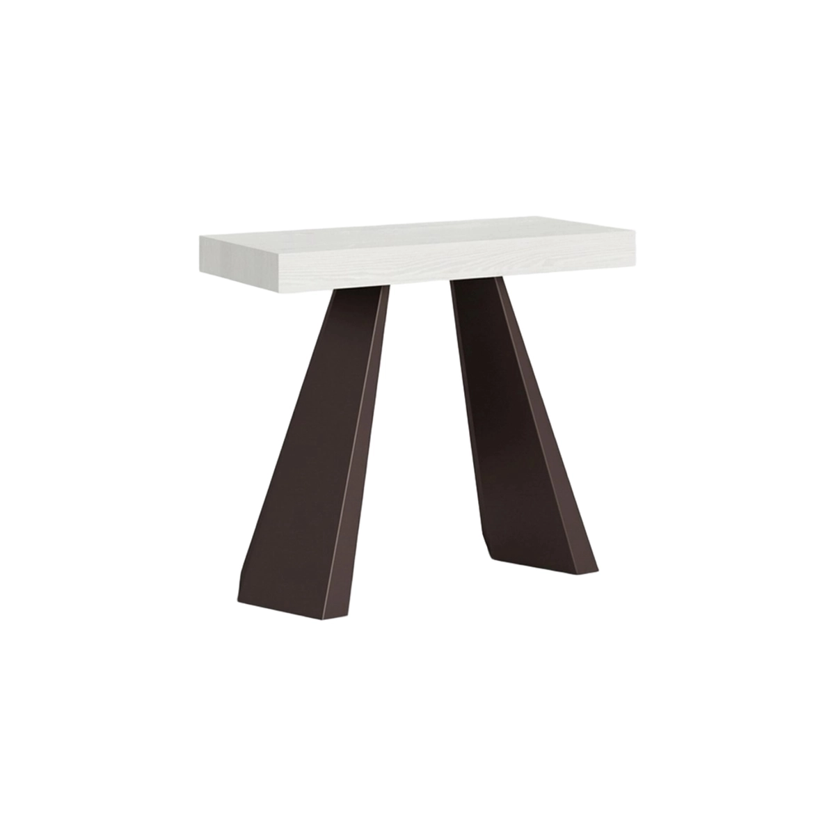 Modern Extendable Console Table Ash White 90x40-196cm Diamante Small Itamoby — 1