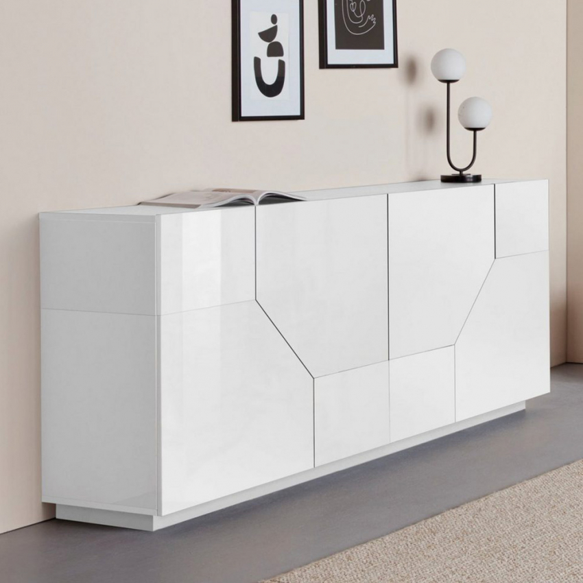 Modern Sideboard 200x43cm 4 Doors Living Room Kitchen Hariett — 3