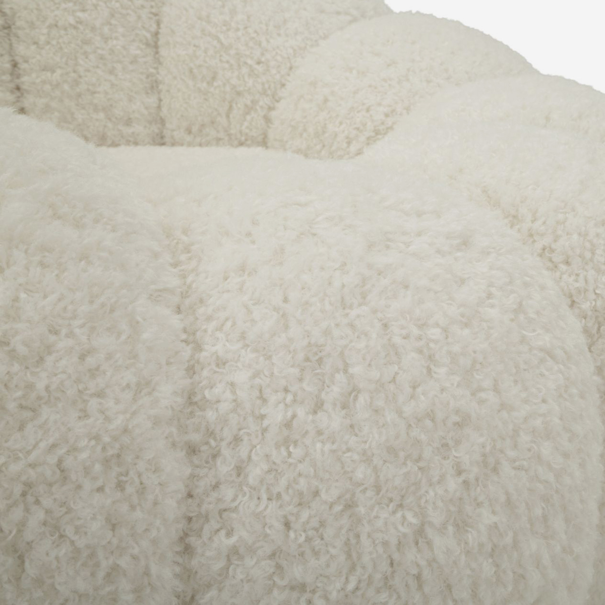 Boubble Ivory Modern Upholstered Living Room Armchair — 4