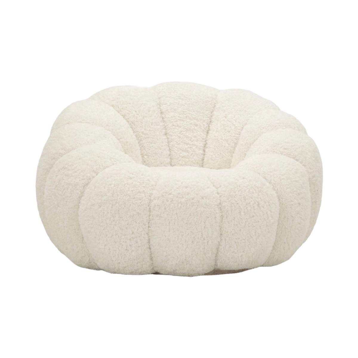 Boubble Ivory Modern Upholstered Living Room Armchair — 6