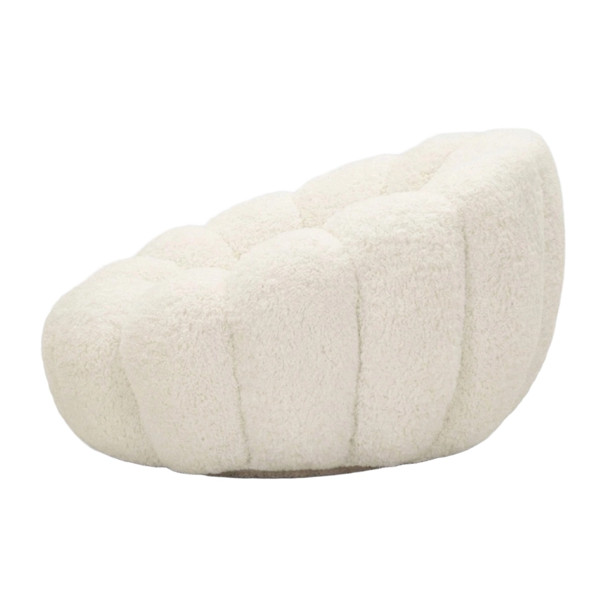 Boubble Ivory Modern Upholstered Living Room Armchair — 5