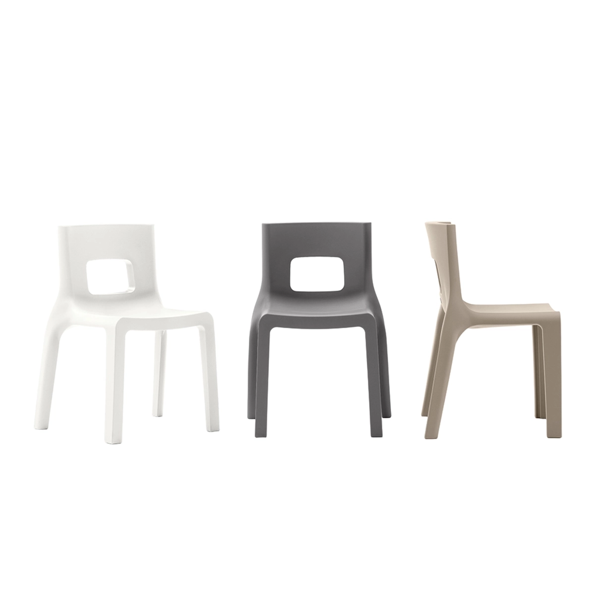 Set of 2 modern indoor and outdoor chairs Eos Polietilene — 4