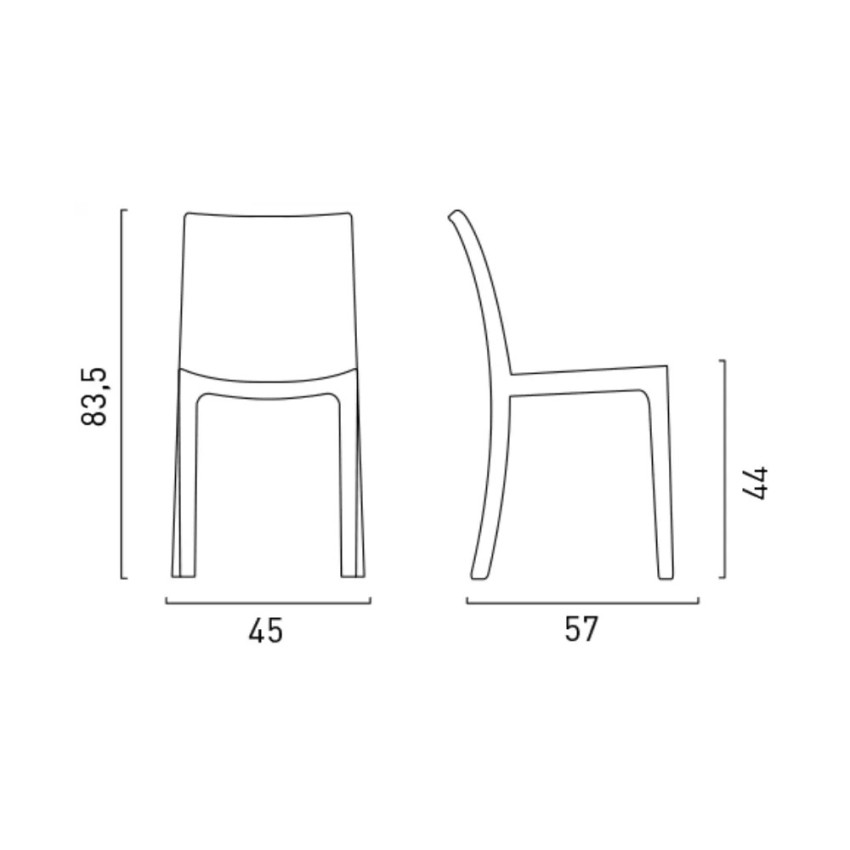 Stackable Garden Chair for Bar and Restaurant Carmen Grand Soleil — 4