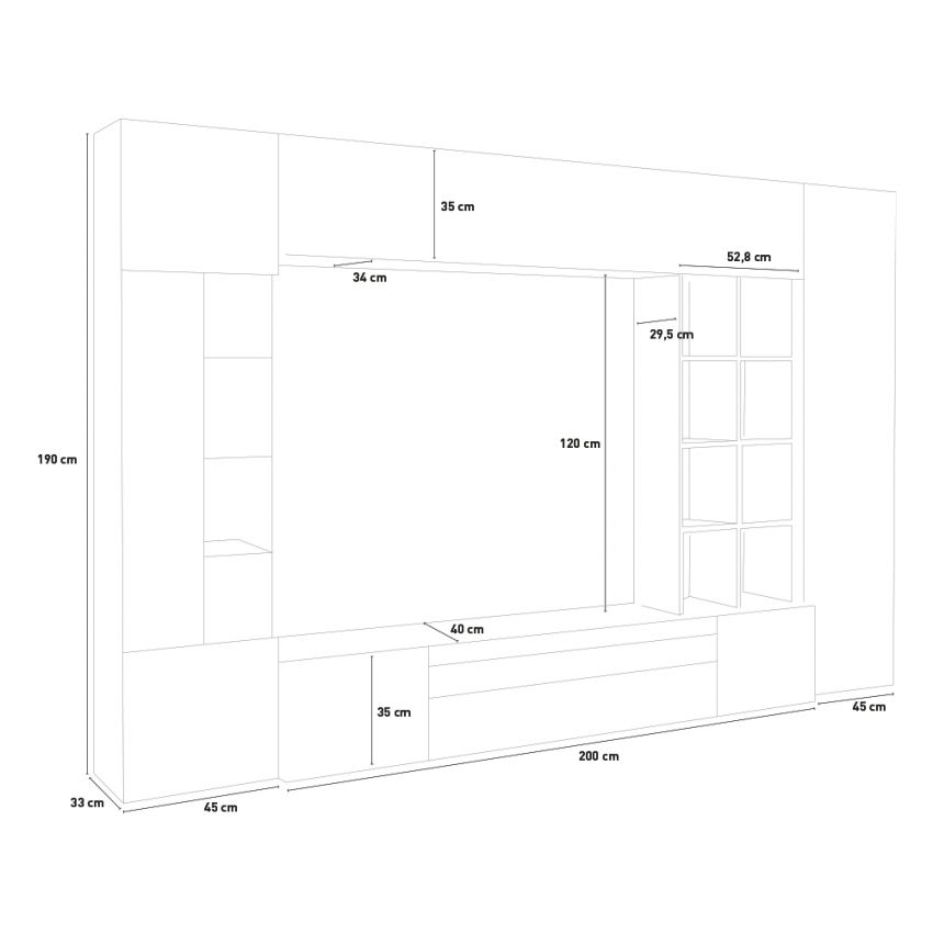 Modern Living Room Wall Unit with TV Stand Egypt Report — 6