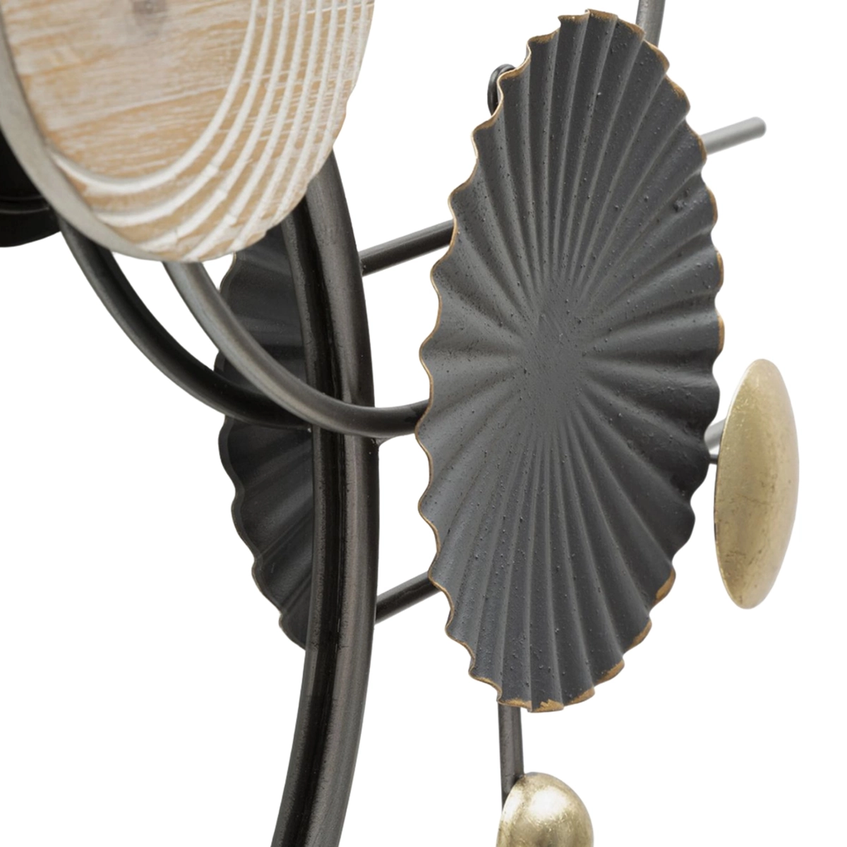 Mauro Ferretti Abstract Decorative Wall Mirror in Iron & MDF — 4