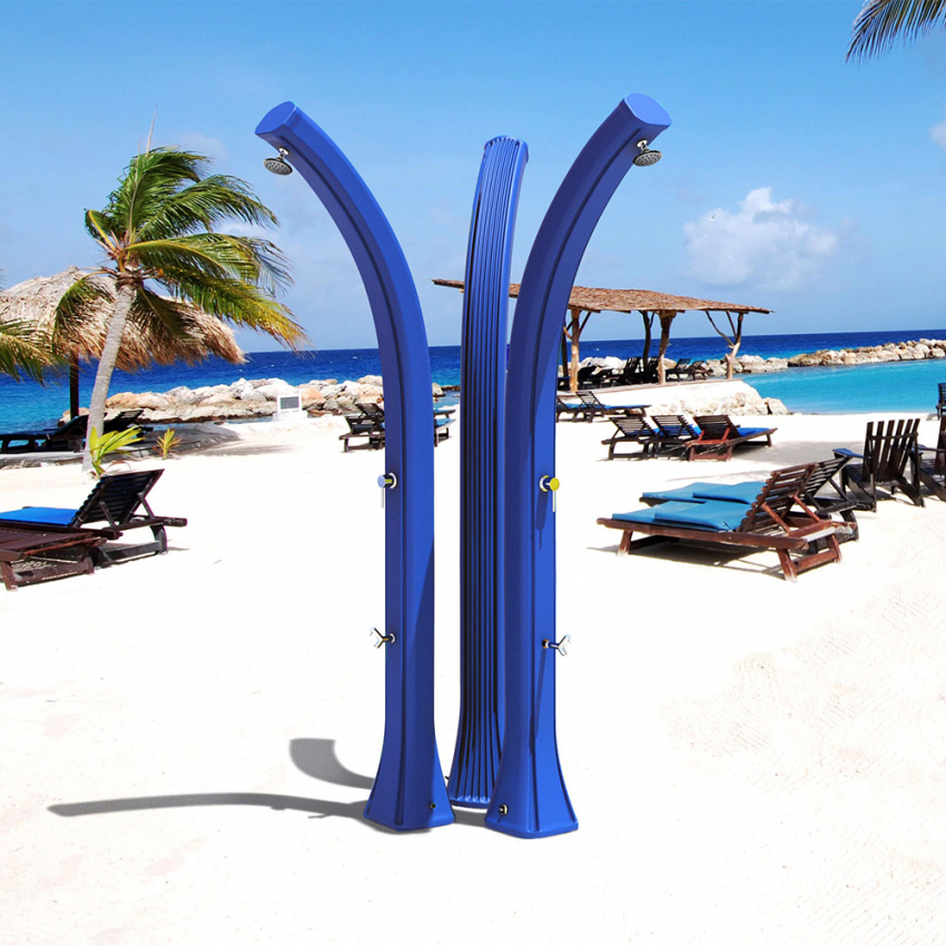Outdoor solar shower with additional bottom tap and 35l tank Arkema Design Happy XL H420 — 5