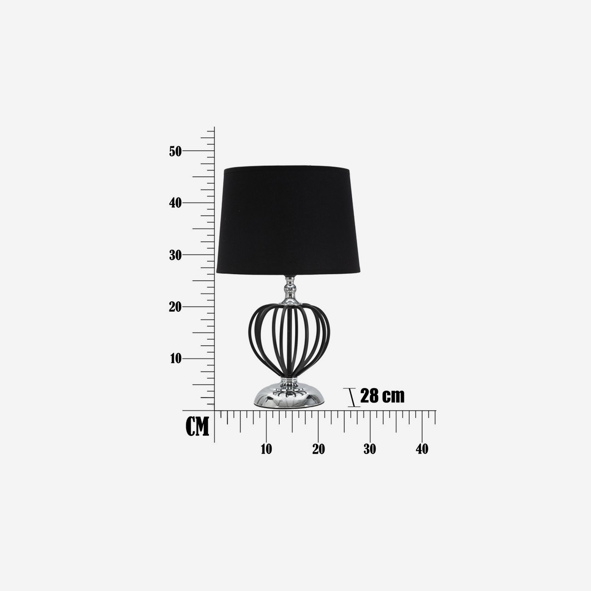 Darky Silver 44 Glam Table Lamp in Metal with Tessuto Shade — 3