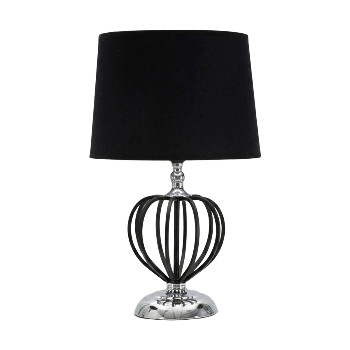 Darky Silver 44 Glam Table Lamp in Metal with Tessuto Shade — 1