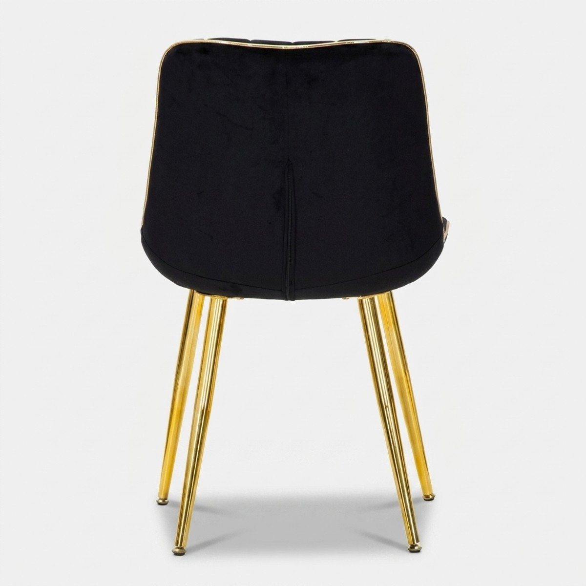 Set of 2 Paris Modern Upholstered Dining Chairs in Fabric and Metal — 2
