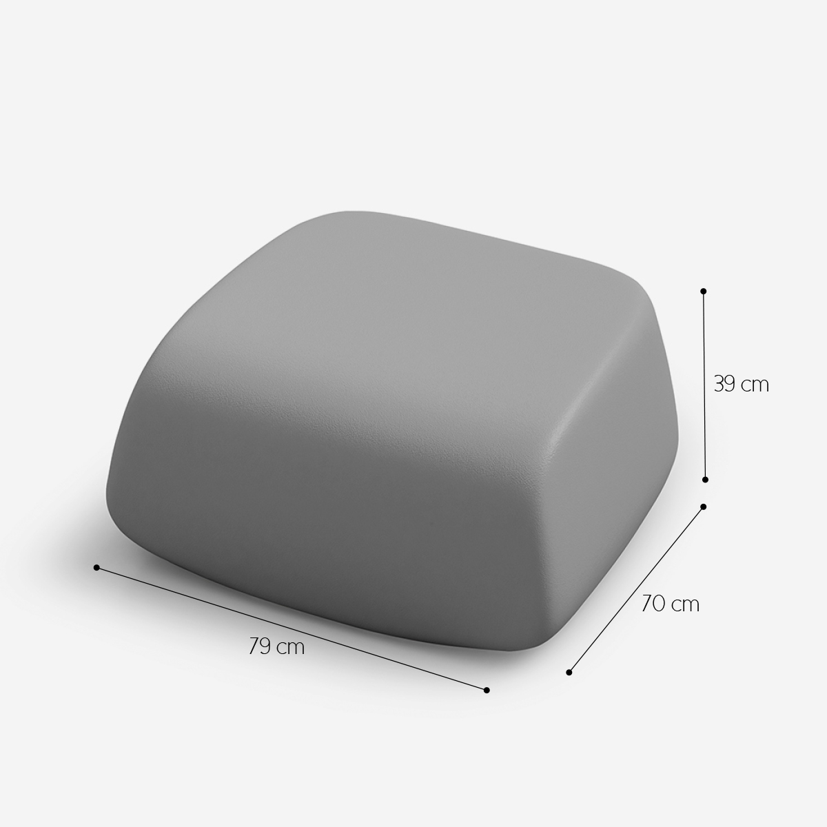 Outdoor Polyethylene Ottoman Footstool Sugar LYXO — 3