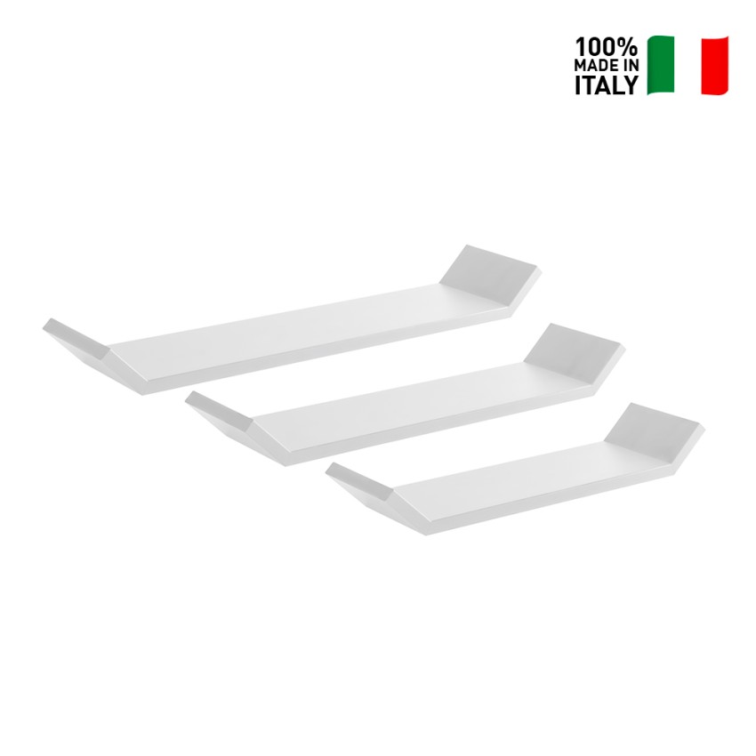 Set of 3 Modern Floating Wall Shelves Barchetta Display Unit — 3