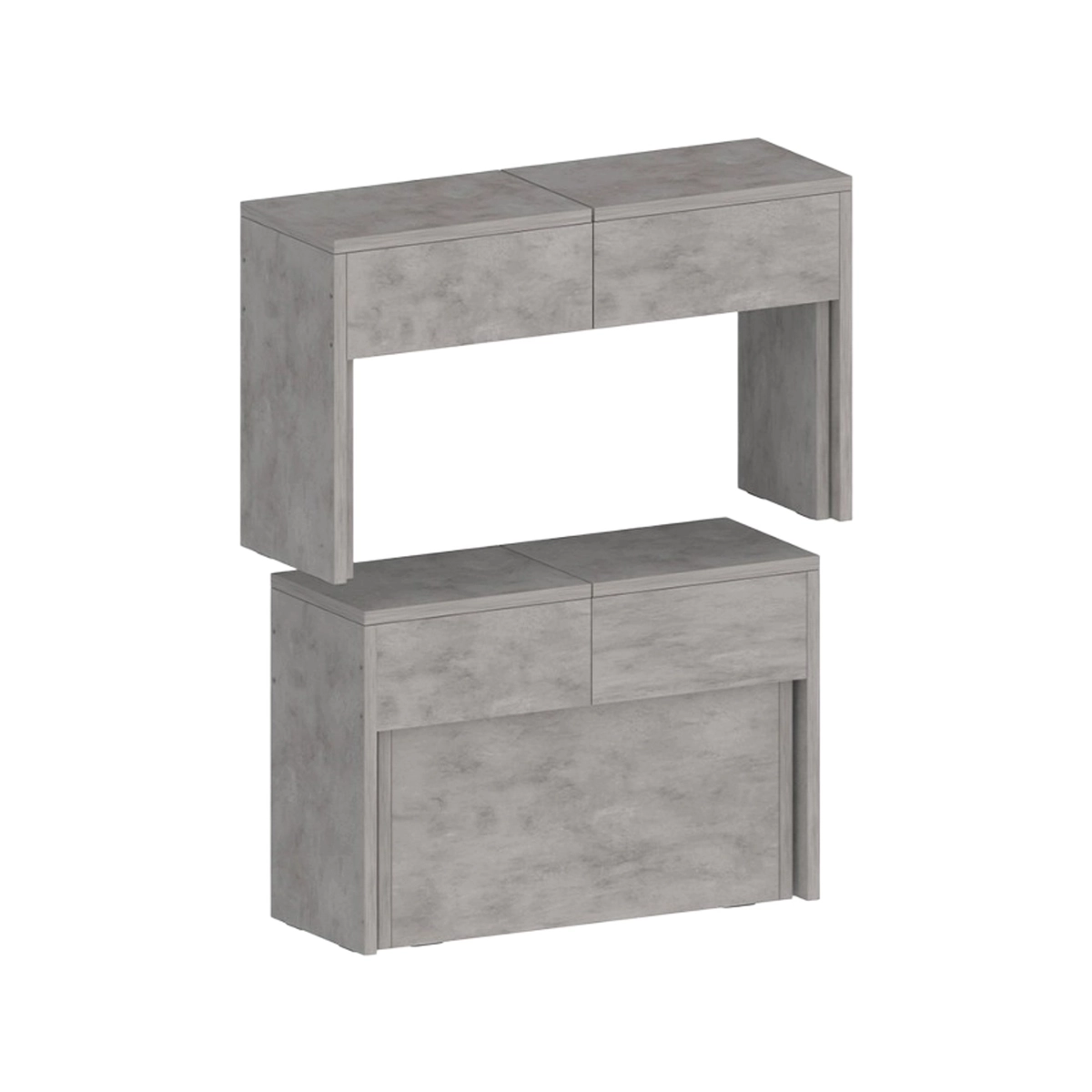 Set of 2 Extendable Benches 66-290cm Pratika A + B Web Furniture — 1