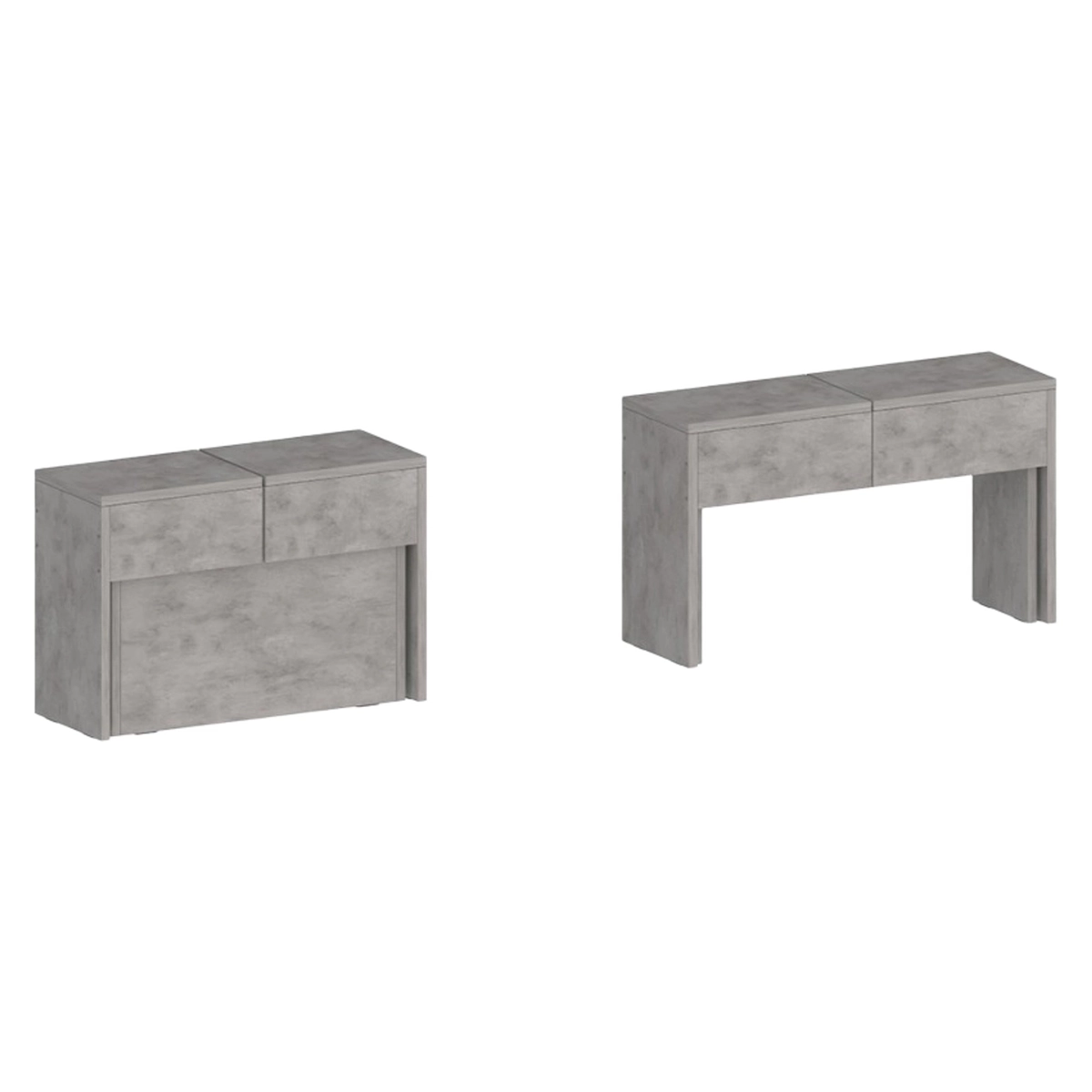 Set of 2 Extendable Benches 66-290cm Pratika A + B Web Furniture — 9