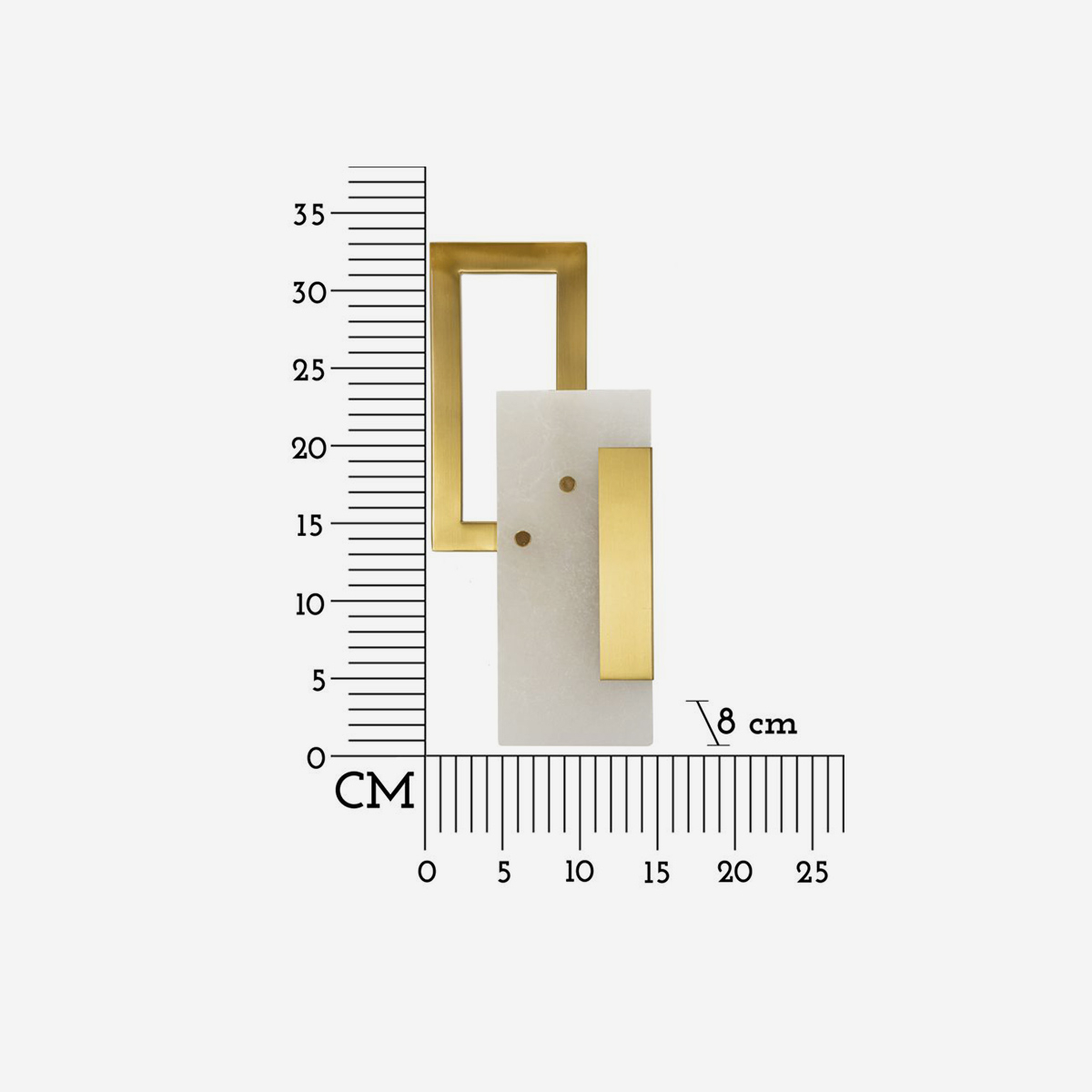 Cube Wall Lamp in Iron and Frosted Glass — 3