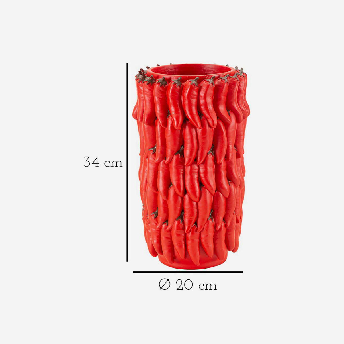 Chili Decorative Resin Vase with Chilli Peppers Mauro Ferretti — 6