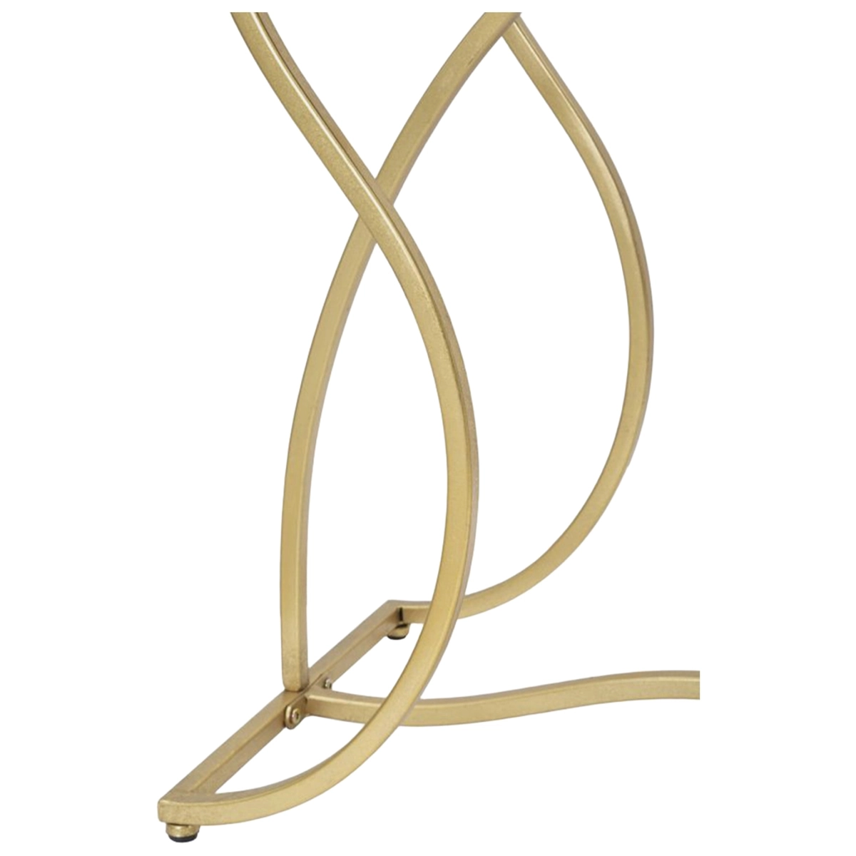 Modern Entryway Console Table in Iron and Tempered Glass Sunshine — 5