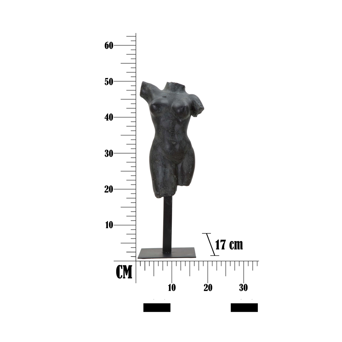 Decorative Woman Bust Sculpture Afrodite in Black Resin — 7