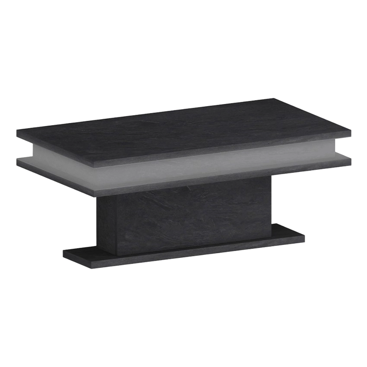 Modern Coffee Table with RGB LED Light 100x55cm Little Big — 3