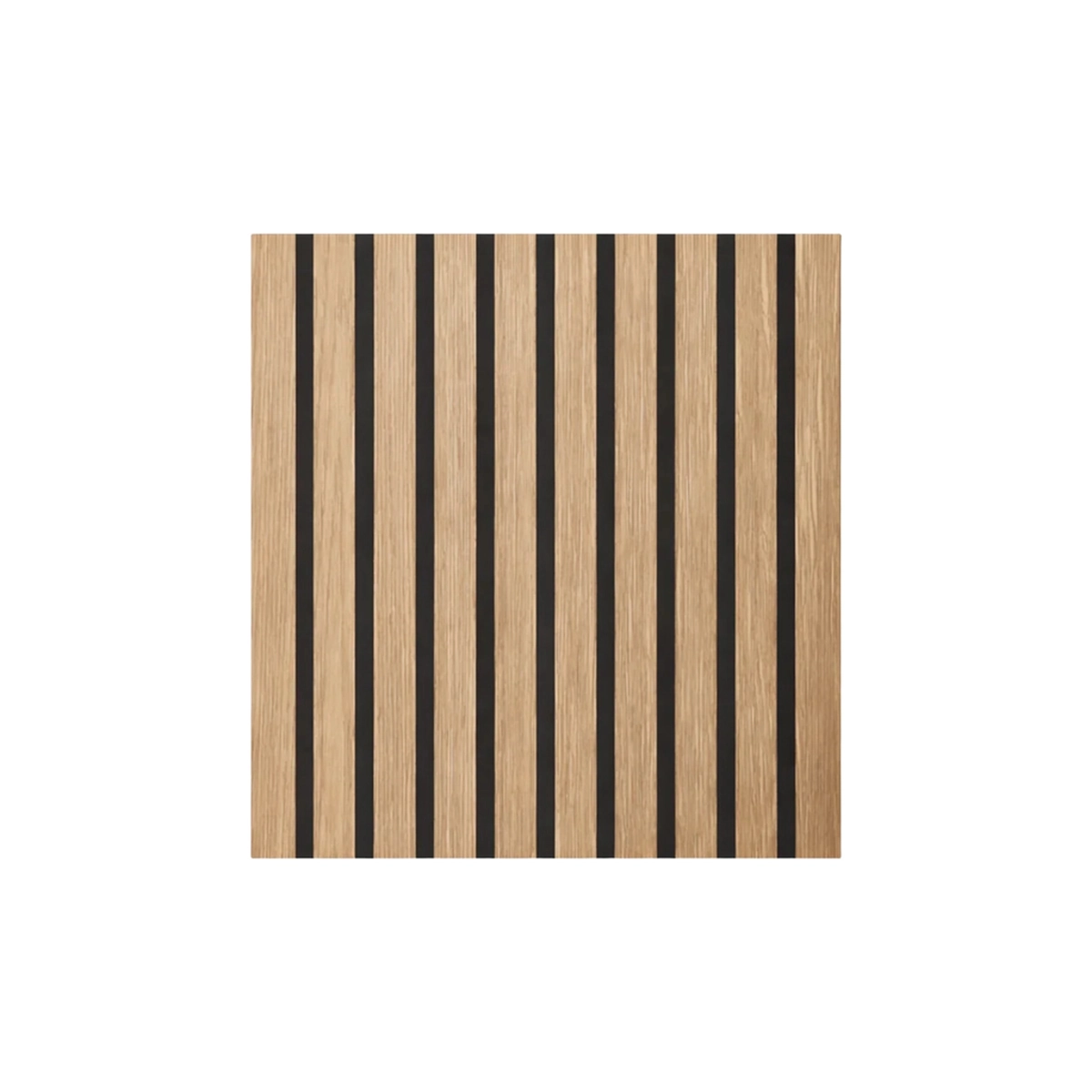 Set of 12 Divina Home Slat Acoustic Panels Wood Effect 60x60 cm — 1