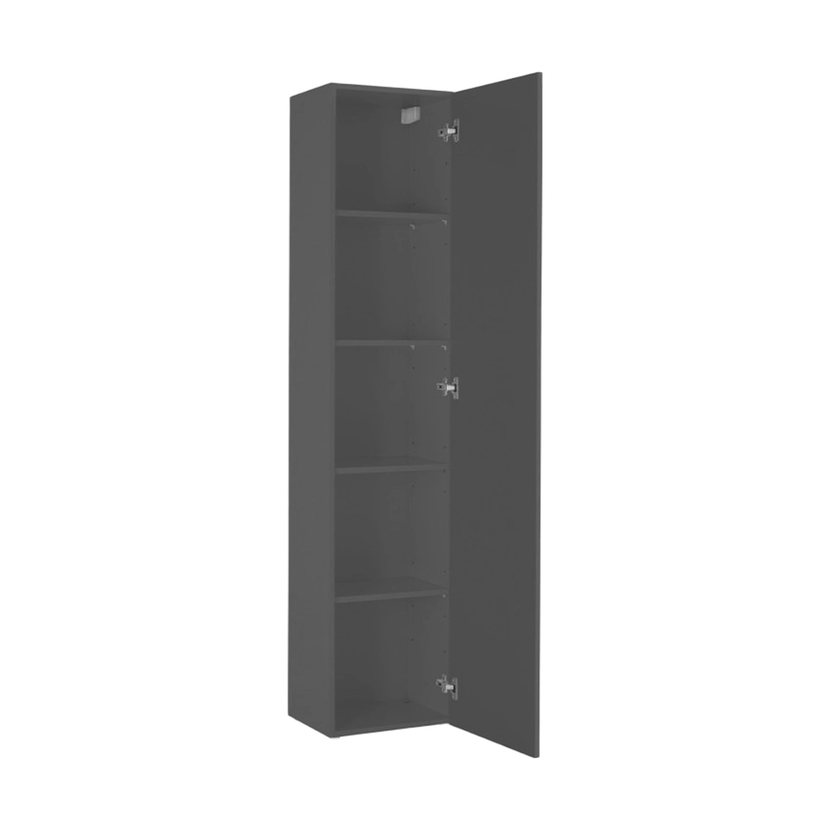 Modern 1 Door Tall Storage Cabinet with 5 Compartments Note Wardrobe — 5