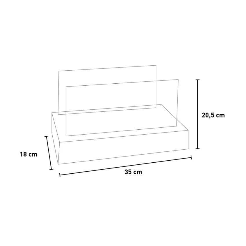 Berlino Tabletop Bioethanol Fireplace with Tempered Glass Divina Fire — 4