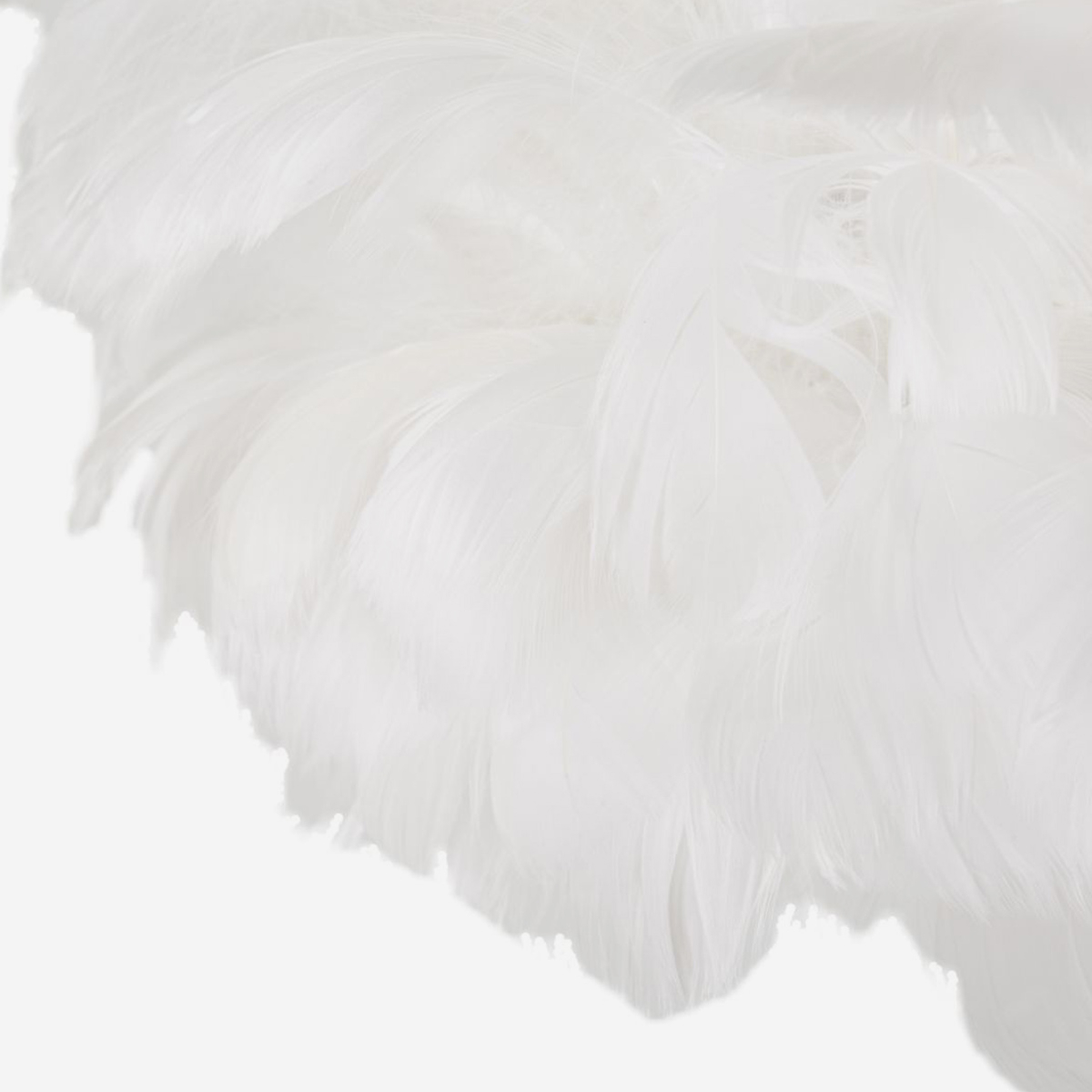 Feathers Slim Metal Floor Lamp with Feather Lampshade — 3