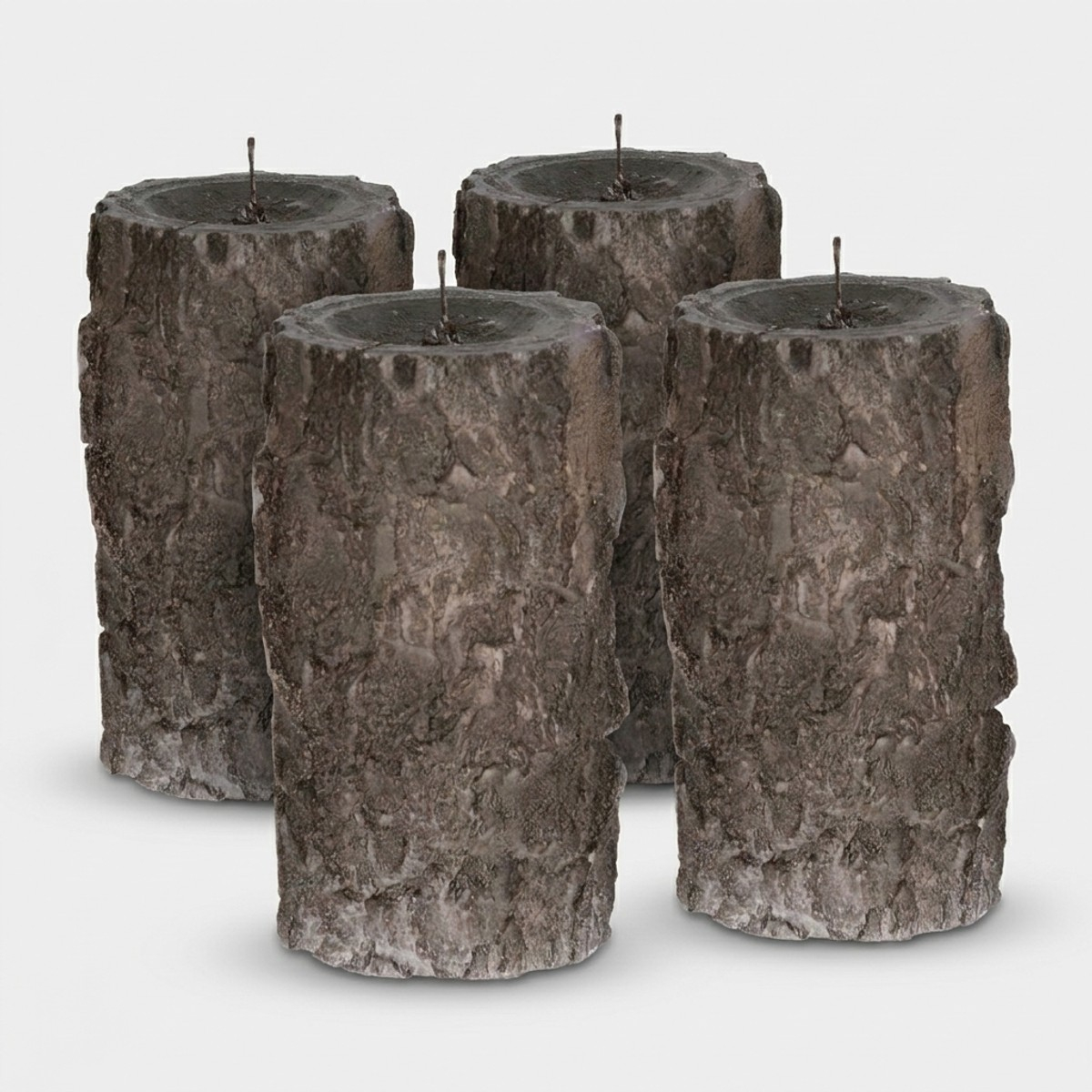 Candela decorativa cilindrica effetto corteccia Lenor — 1