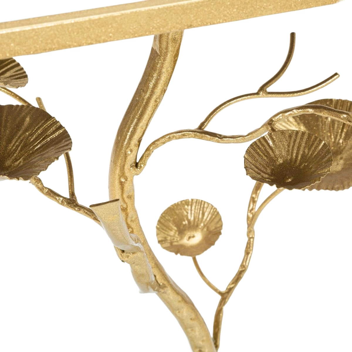 Tisty Gold Metal Square Coffee Table with Mirrored Top — 5