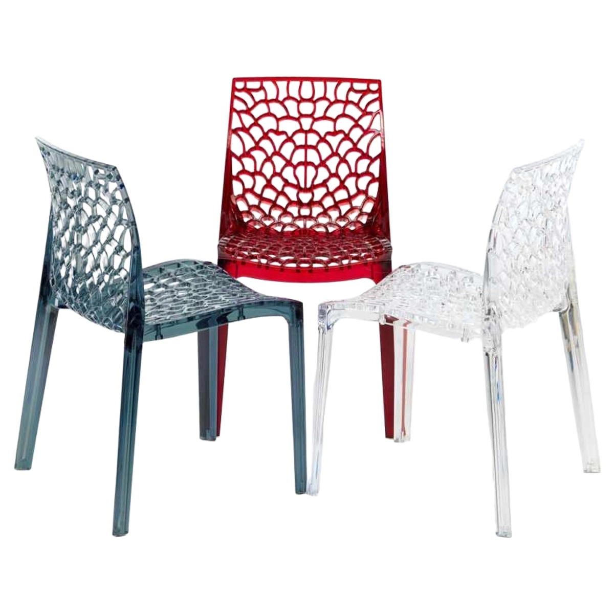 Grand Soleil Gruvyer Stackable Transparent Polycarbonate Chair — 4