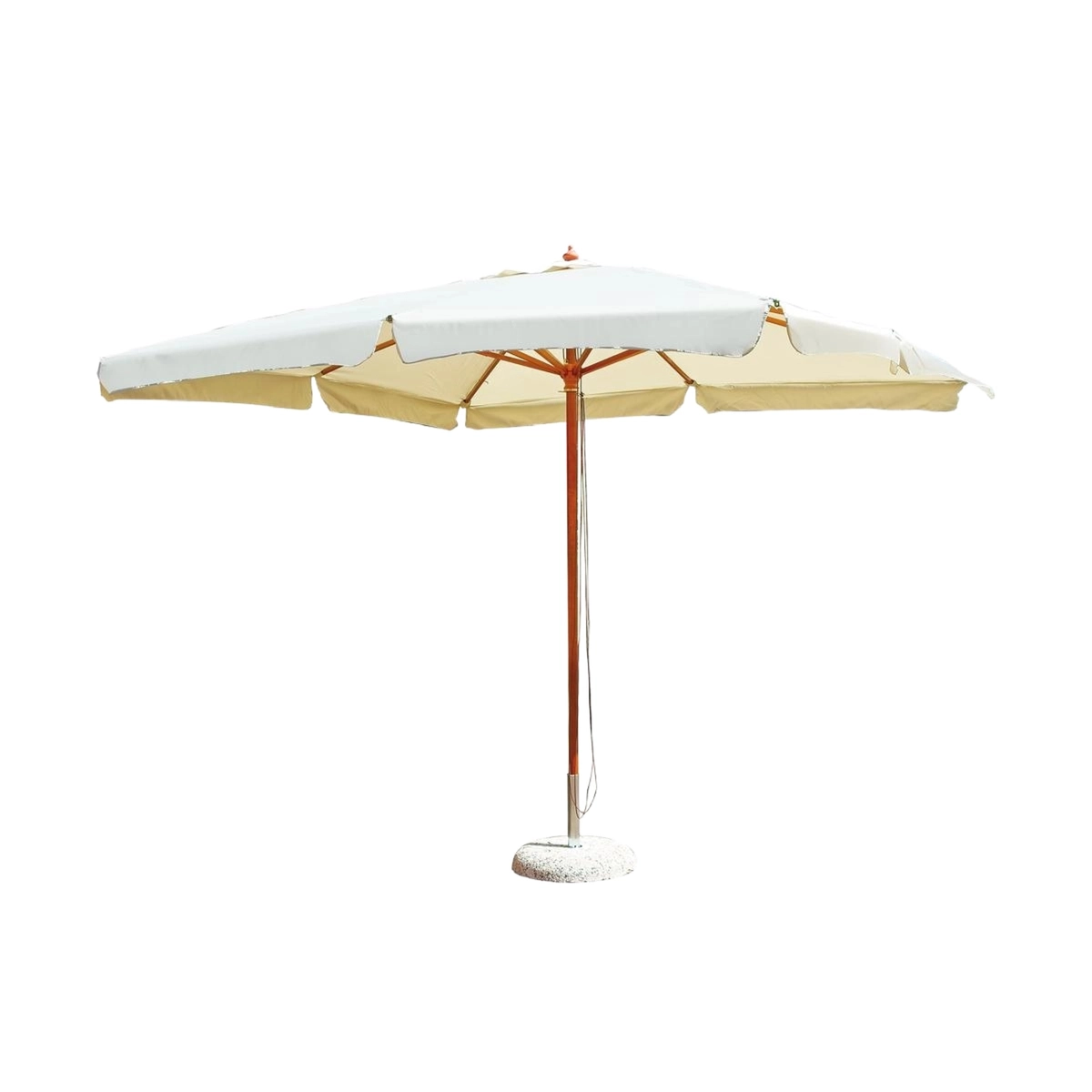Olushe Kedels 3x4 Rectangular Wooden Garden Parasol in Ecru — 1