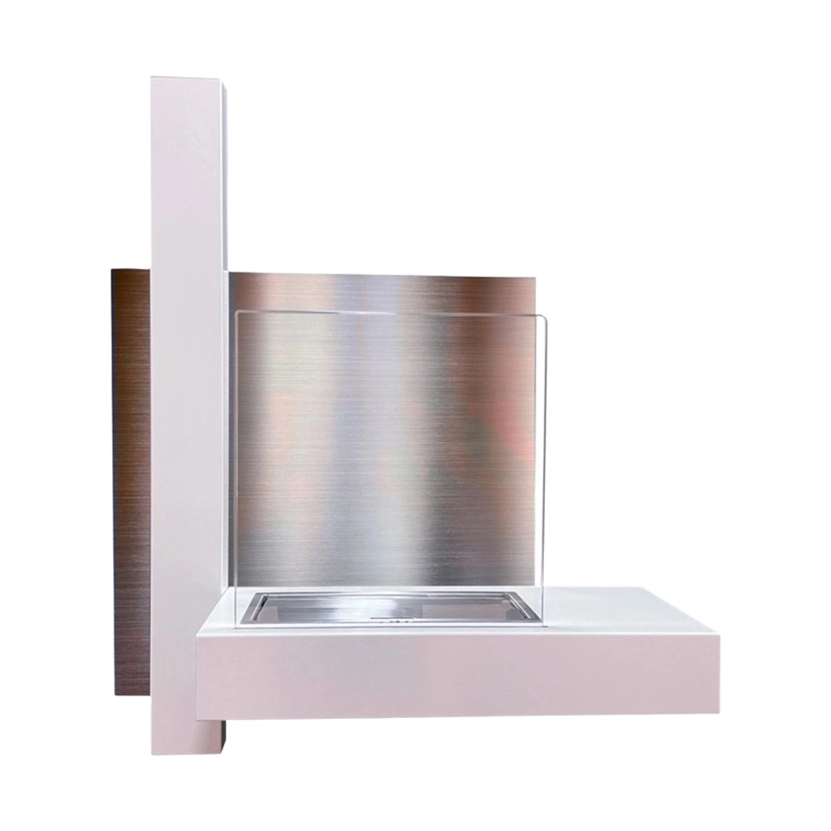 Vienna Wall-Mounted Bioethanol Fireplace in Steel Divina Fire — 1