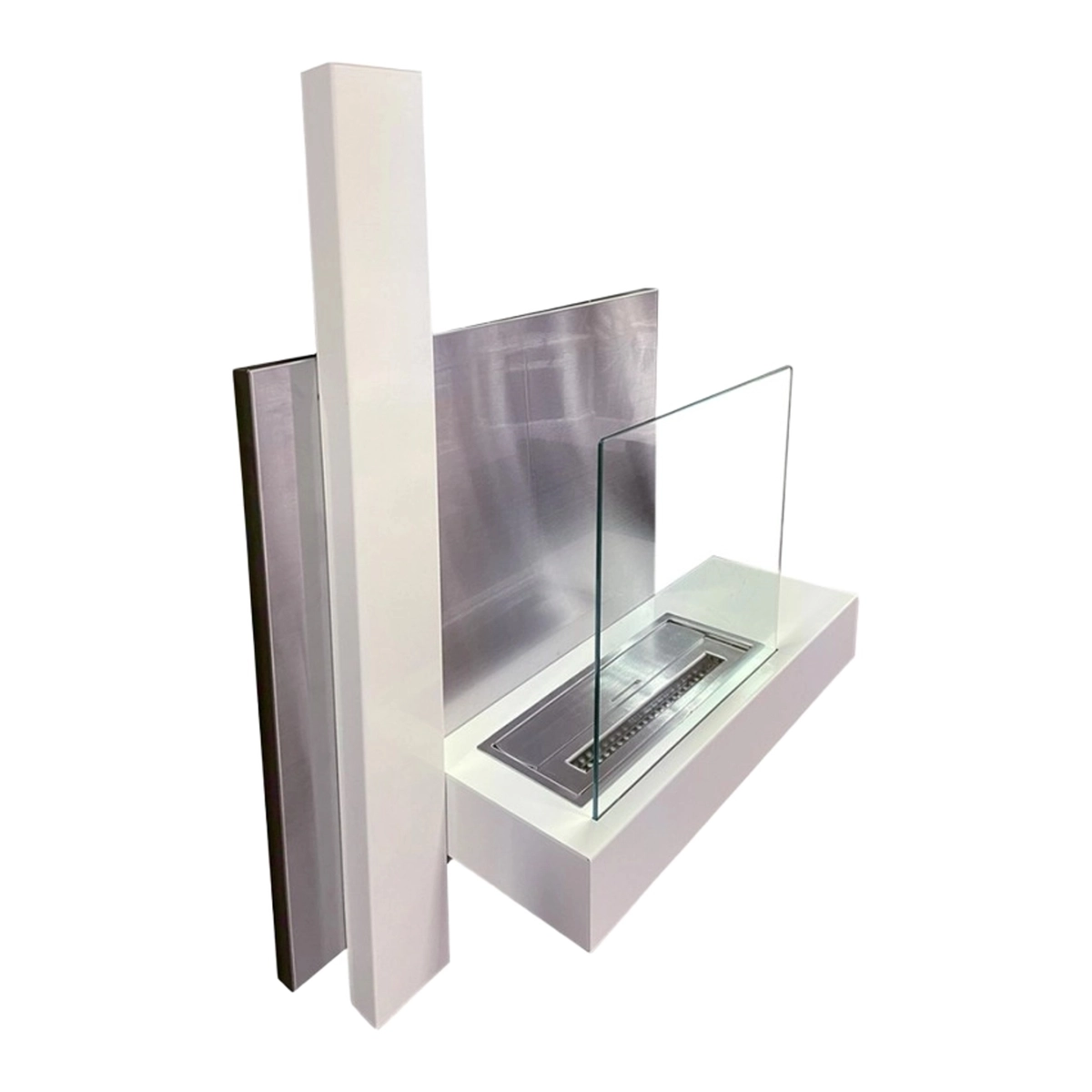 Vienna Wall-Mounted Bioethanol Fireplace in Steel Divina Fire — 4