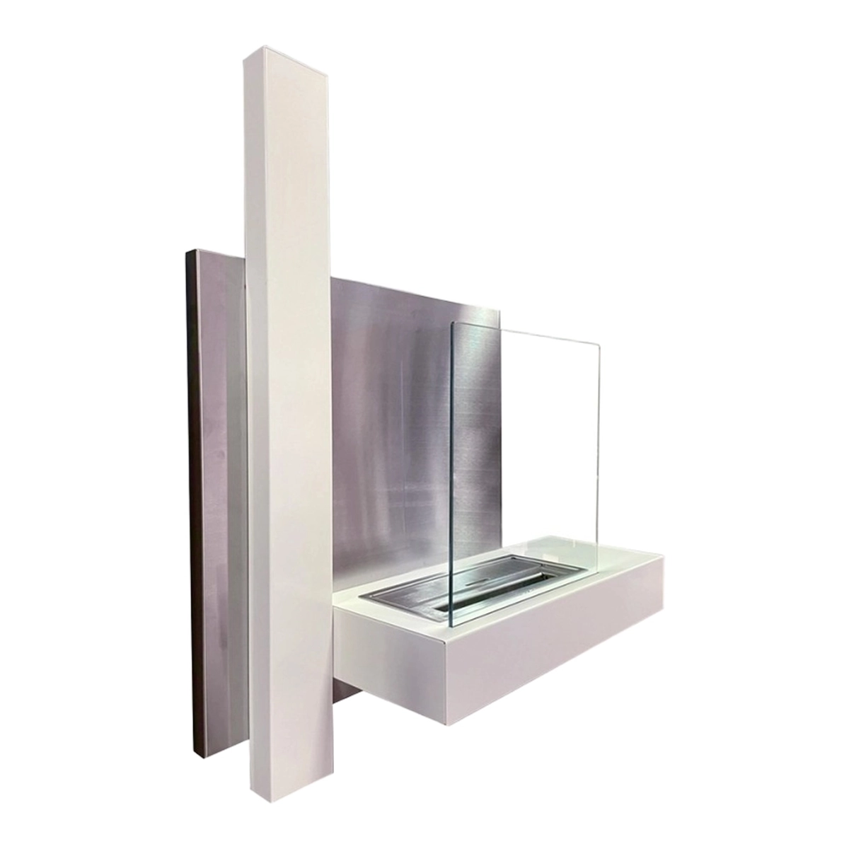 Vienna Wall-Mounted Bioethanol Fireplace in Steel Divina Fire — 5