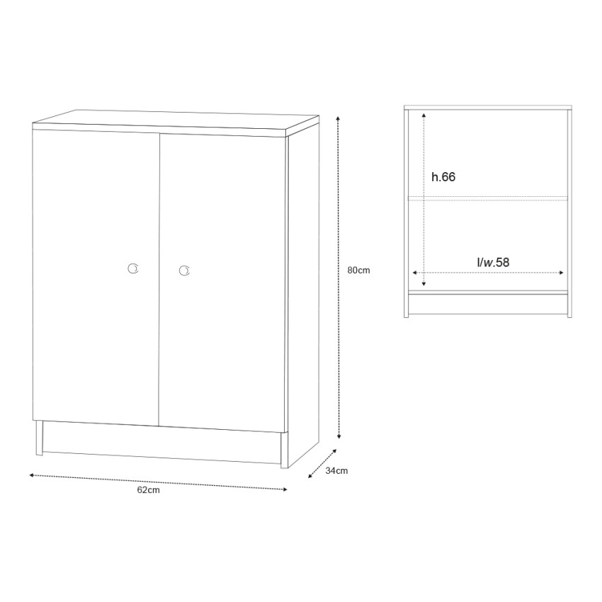 Sarmog Samo Multipurpose 2-Door Storage Cabinet for Home & Office — 4